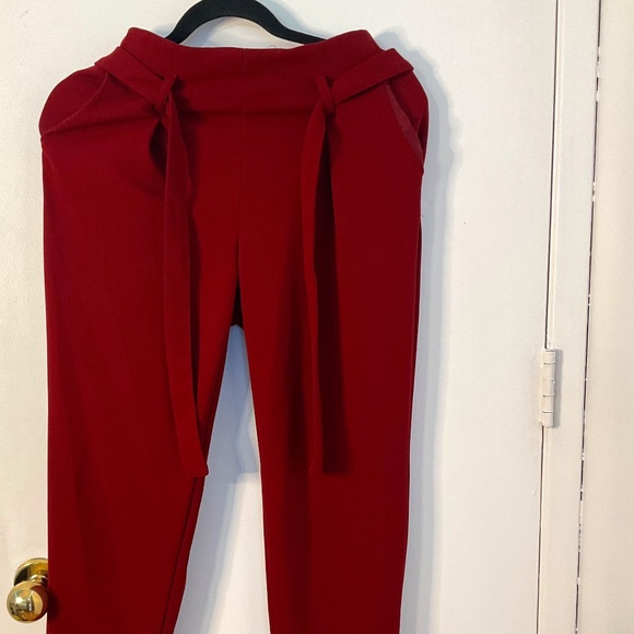 Forever 21 burgundy tie pants - Picture 1 of 3